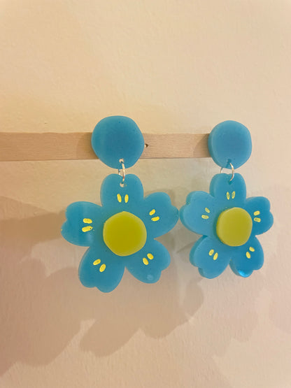 Extra Large Retro Flower Dangle Earring Mold