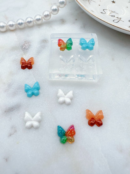 Tiny 1cm 3D butterfly Stud Earring Mold