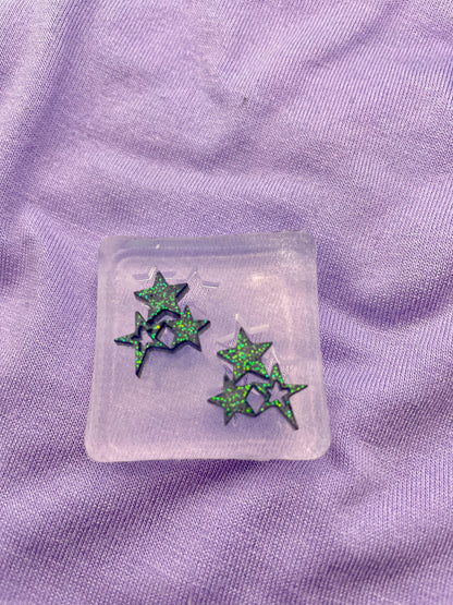 Triple Star Cluster Stud Earring Mold