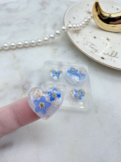 Mini Predomed Heart Duo Stud Mold