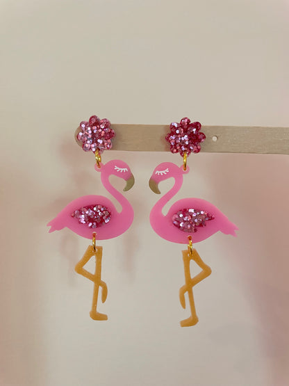 5.5 cm Flamingo Bird Dangle Earring Mold