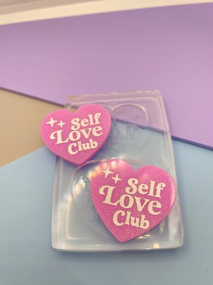 Self-love club heart Brooch Dangle Earring Mold