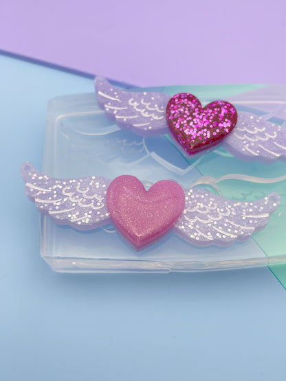 Winged Heart Necklace and Brooch Combo Mold