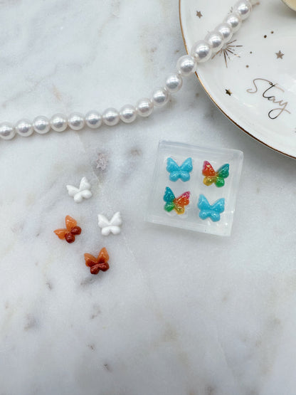 Tiny 1cm 3D butterfly Stud Earring Mold