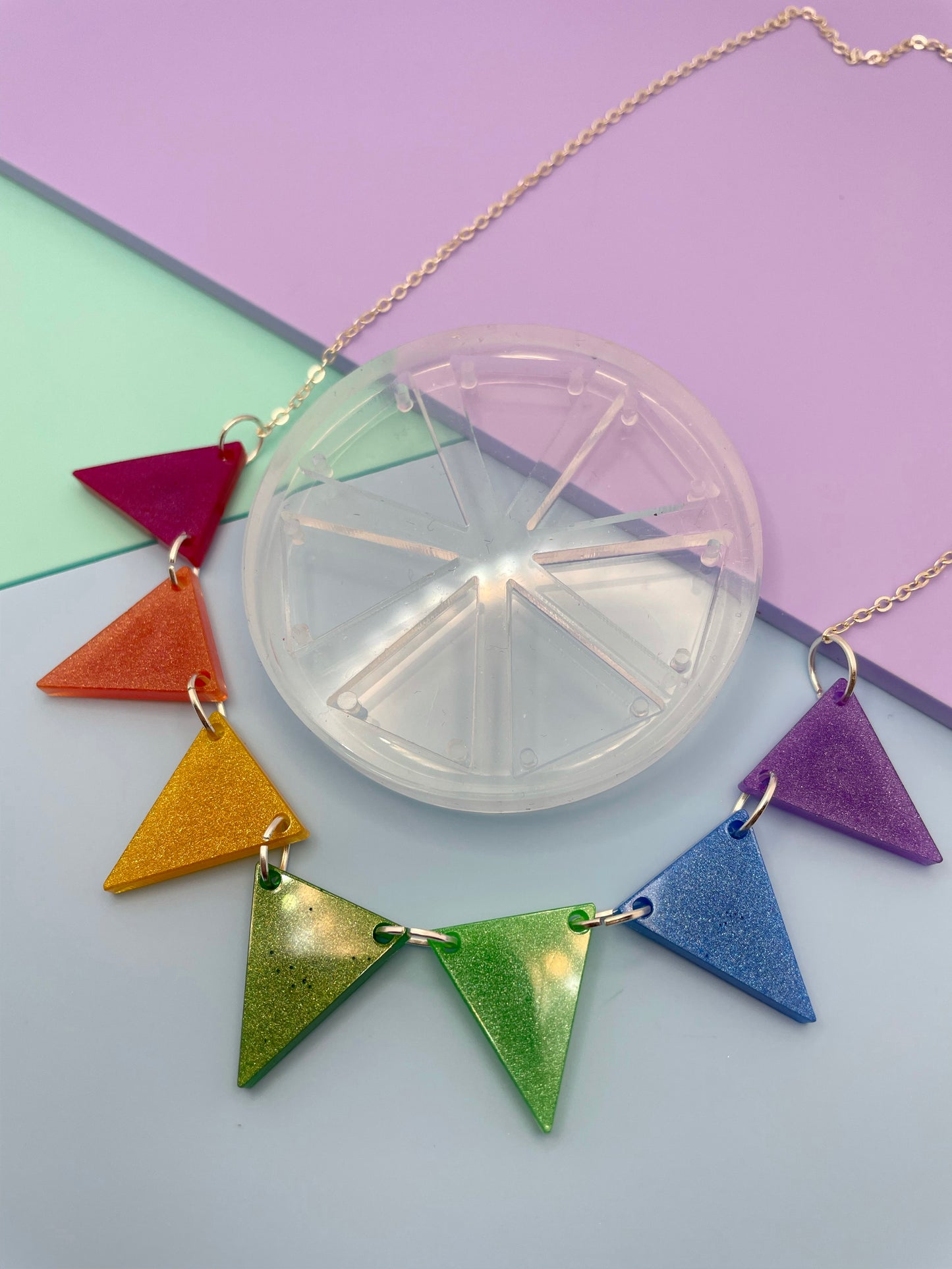 Bunting Pride Flag LGBT Necklace Mold