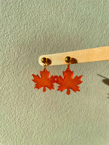 Small Maple Leaf Dangle Earring Mold