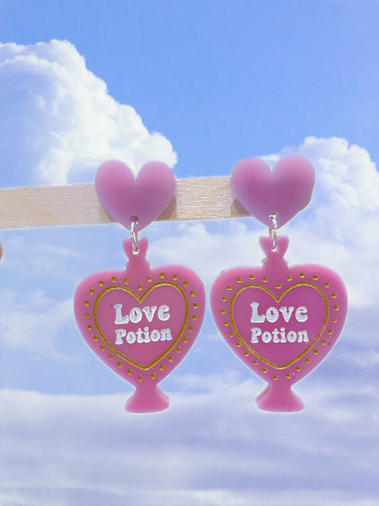 Magical Love Potion bottle Witchcraft Dangle Earring Mold