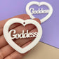 5cm Goddess Heart Dangle Earring Mold
