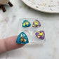 Pre domed 1.2 cm Rounded Triangle Shape Stud Earring Mold
