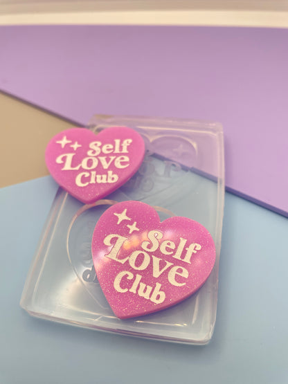 Self-love club heart Brooch Dangle Earring Mold