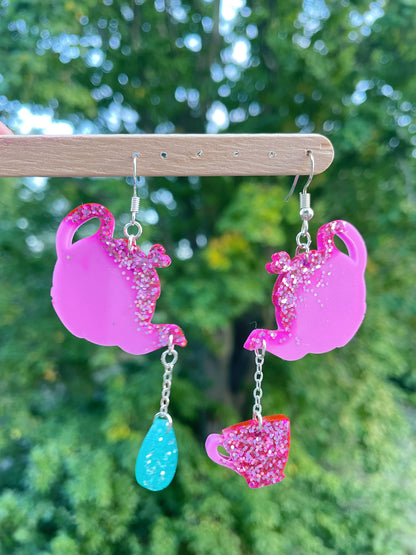 Tea Pot and Tea Cup Set Dangle Earring Mold