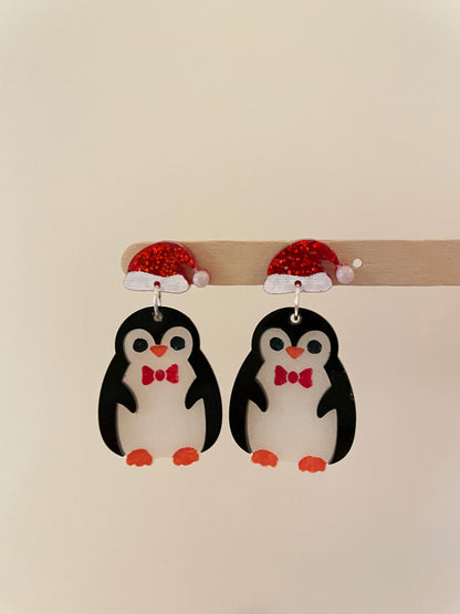 3cm Cute Penguin Multi-use Brooch Dangle Earring Mold