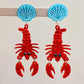 5.5 cm 3D Lobster and Shell Dangle Earring Mold