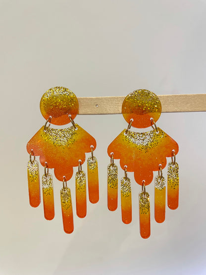 Chunky Statement Earring Mold Tassels