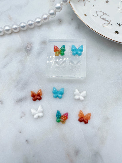 Tiny 1cm 3D butterfly Stud Earring Mold