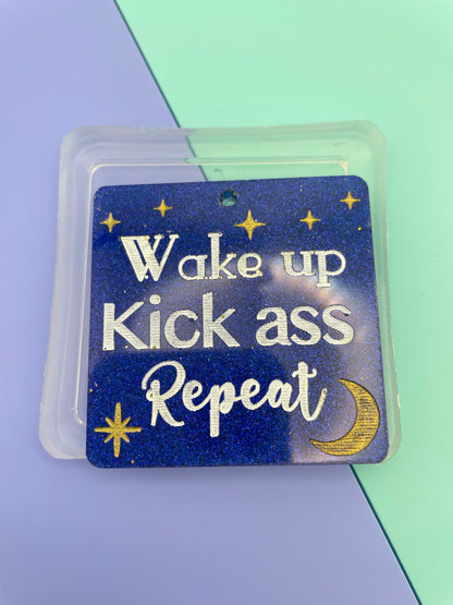 Positive Motivation Kickass Repeat Keychain Mold