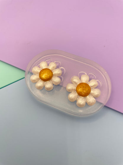 2.1 cm 3D Daisy Flower Sunflower Stud earring mold