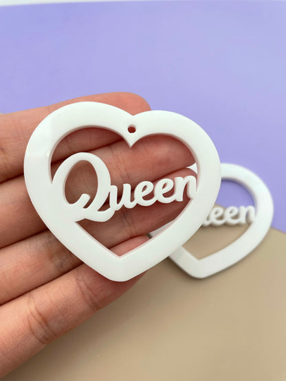 5cm Queen Heart Dangle Earring Mold