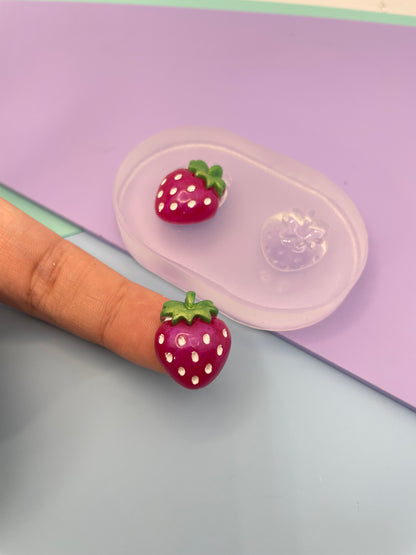 1.9 cm 3D Strawberry Stud Earring Mold