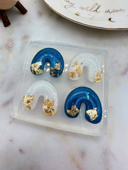 2.2cm Predomed Organic Arch Shape Stud Earring Mold