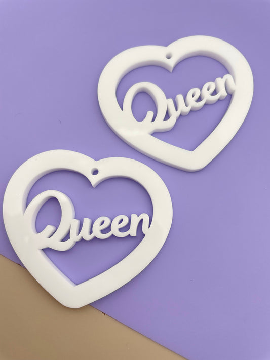 5cm Queen Heart Dangle Earring Mold