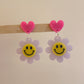 Small Smiley Face Daisy Flower Heart Stud Topper Dangle Earring Mold