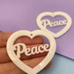 5cm Peace Word Heart Dangle Earring Mold