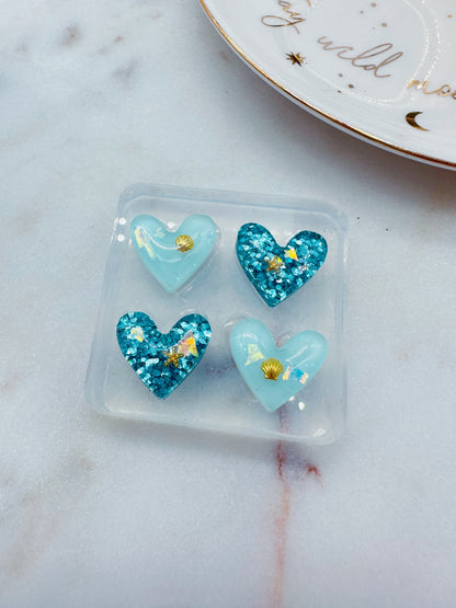 Predomed 1.5 cm Heart Stud Earring Mold