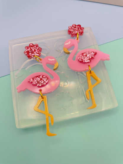 5.5 cm Flamingo Bird Dangle Earring Mold