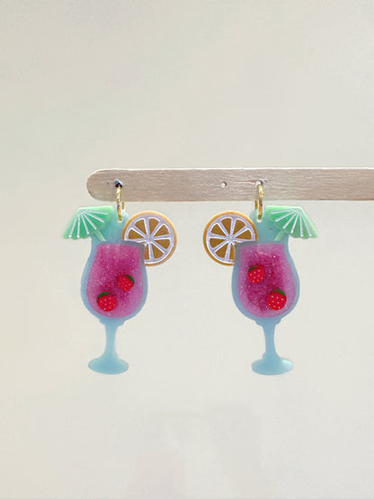 Citrus Cocktail Glass Dangle Earring Mold