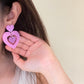 Large Nesting Heart dangle earring mold
