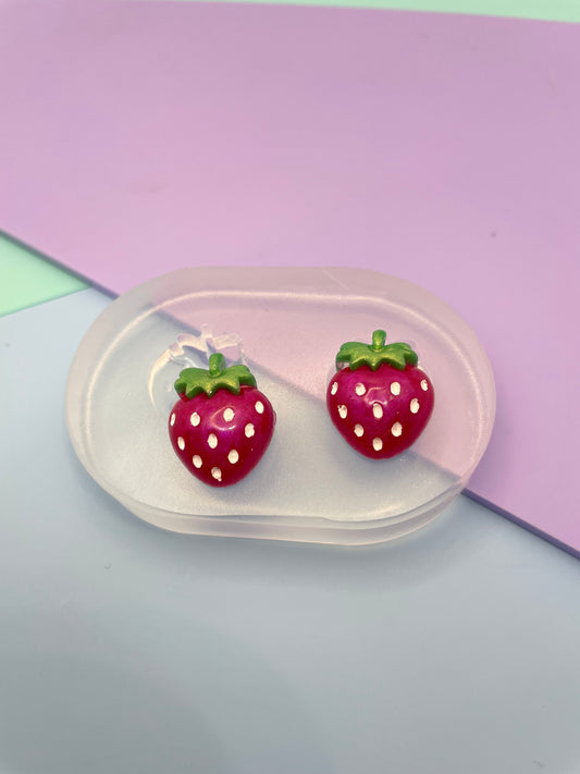 1.9 cm 3D Strawberry Stud Earring Mold