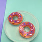 Sweet Donut Statement Stud or Spinner hoop charm earring mold
