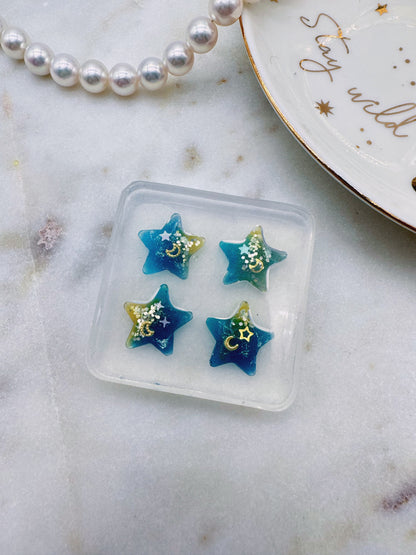 1.2cm/1.5 cm Predomed Star Stud Earring Mold