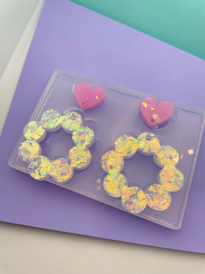 Japanese Mochi Donut with heart topper Dangle Drop Earring Mold