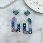 Celestial Open Arch Dangle Earring Mold with Art Deco Shell Toppers