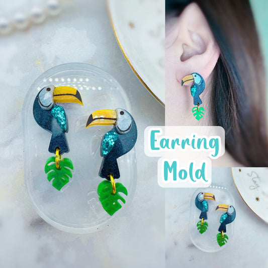 Small Toucan Stud Earring Mold