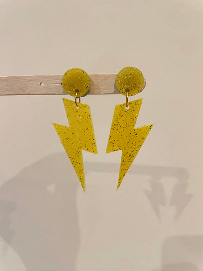 4cm lightning bolt dangle earring mold