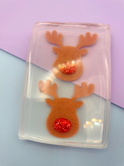 3.5 cm Christmas Reindeer Brooch Dangle Earring Mold