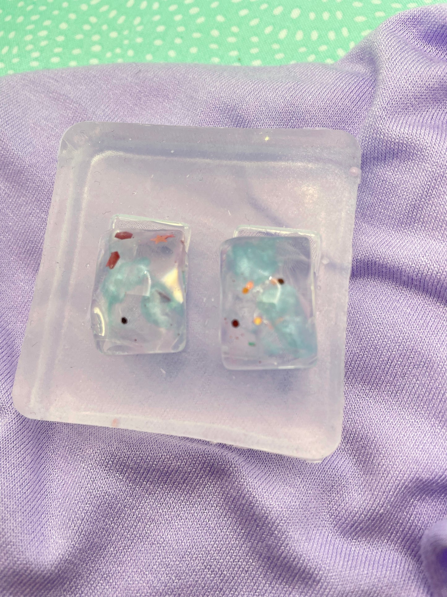 2.1 cm Melting Ice Cube Rectangle Shape Water wave mold